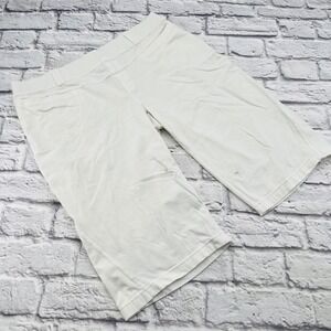 Soft Surroundings Women's Knit Bermuda Shorts White Large L Sport Casual